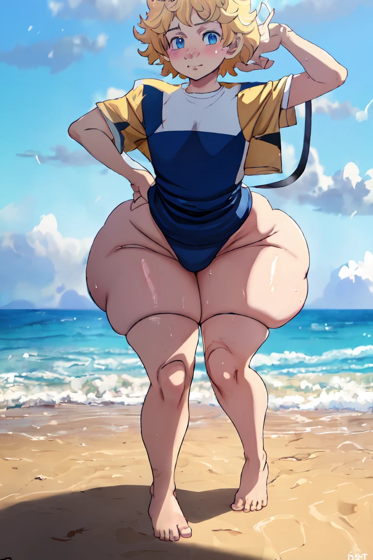 (plain background, masterpiece, best quality, ultra-detailed, best shadow, best rendering: 1.2) (1girl) (8k) (photorealistic:1.4) best quality, ultra high res, highly detailed eyes, cleavage cutout, female white long hair in yellow bikini with tiger stripes on it, abs, full body, tanned skin, high heels, tiger tail, slave collar on neck, female, tattered clothes, shackles on arms and legs, red navel tattoo, abs, stomach exposed - (masterpiece, best quality, full body, 1solo full body standing straight symmetrical looking to the viewer, female, pinched eyes:1.2) (Lysithea von Ordelia) nurse uniform, hands on hips, wide hips, full body, whole body bodybuilder, long sleeves, from below, far shot, showing ass, leather black collar, pauldrons, corset, 2 barefoot together but not crossing