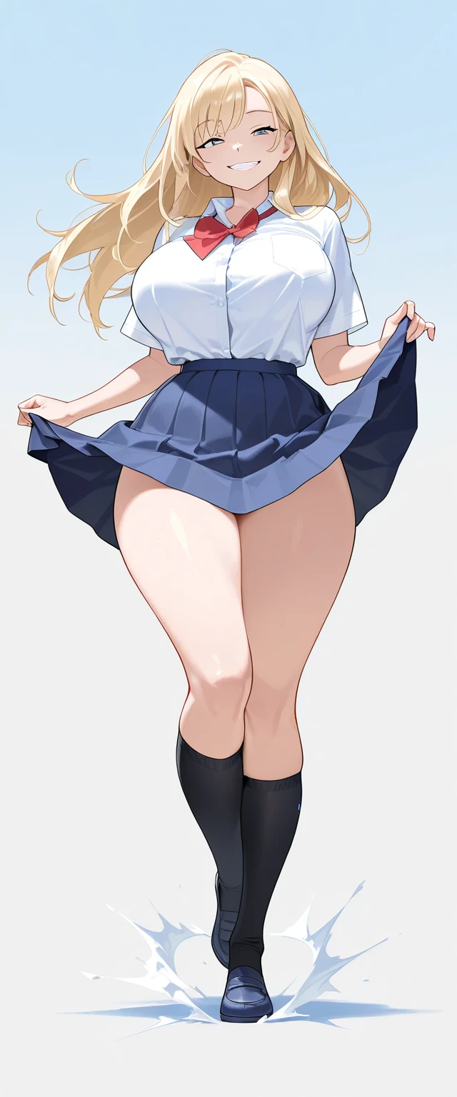 Browsing Caution,(((Perfect Anatomy, Anatomically correct, Very detailedな肌))), 1 girl, Japanese, high School girl, Shiny skin, Observe the audience, ((Back view, From below)), Beautiful Hair, Beautiful Face, Beautiful details, (short hair:1.1, Bobcut:1.2), Dark blonde hair:1, blue eyes, Baby Face, Mole under the eye, Beautiful clavicle, Beautiful body, Beautiful breasts, Big Breasts:0.5, Beautiful thighs, Beautiful feet, ((Short sleeve, Cute Sailor Suit, All dark blue, Dark blue pleated skirt, Navy blue sailor collar, Sailor scarf, socks, Brown Loafers)), Captivating thighs, (Red Slave Collar), ((Embarrassing, Scared, sad, tears, cry, Half-open mouth)), Are standing, (((Leaning forward), Taking off white panties:1.8, Raise one leg,I'm not wearing anything、Lower body naked、No underwear、 (Pull on white panties:1.5))), (Beautiful views), summer, School, locker room, 8k, highest quality, Masterpiece:1.2, Very detailed), (Realistic), Beautiful illustrations, Natural light, whole body,Overflowing Sex Fluids:1.5