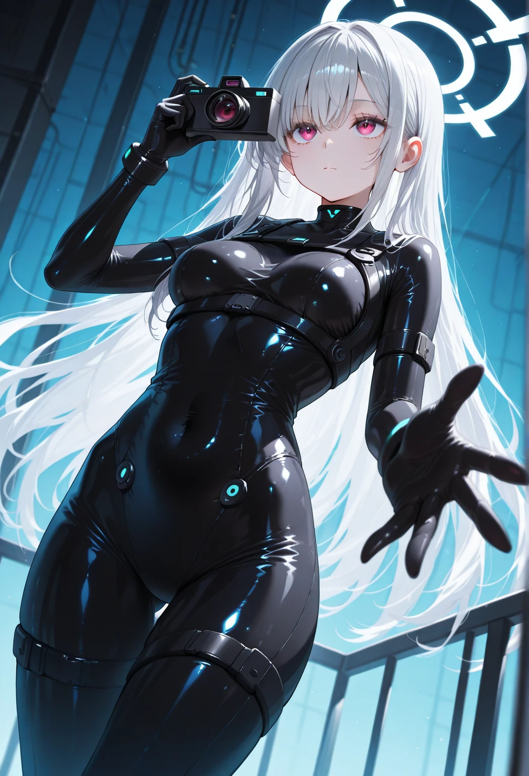 (Masterpiece, Best quality, ultra high resolution),1girl,beautiful and detailed face, detailed eyes,(squid girl,tentacles), body suit, ,in the beach, night,((grey and blue theme)),coverd in black slime