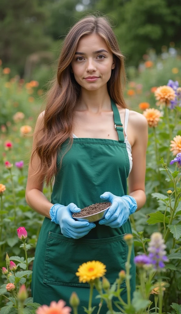 (best quality,4k,8k,highres,masterpiece:1.2),ultra-detailed,(realistic,photorealistic,photo-realistic:1.37),beautiful girl,poster-style,gorgeous female gardener,green cannabis plants,decorative bongs,ro und ashtray with a joint,rich colors,vibrant composition,vivid lighting,stylized illustration,happy and relaxed mood,eye-catching background,unique angles and perspective,precise brushstrokes,meticulous detailing,sharp focus,professional artwork,high-quality printing,blurred foreground,dreamy atmosphere,artistic interpretation,colorful palette,lush garden setting,abundance of foliage and flowers,breathtaking beauty,peaceful and serene ambiance,calming vibes