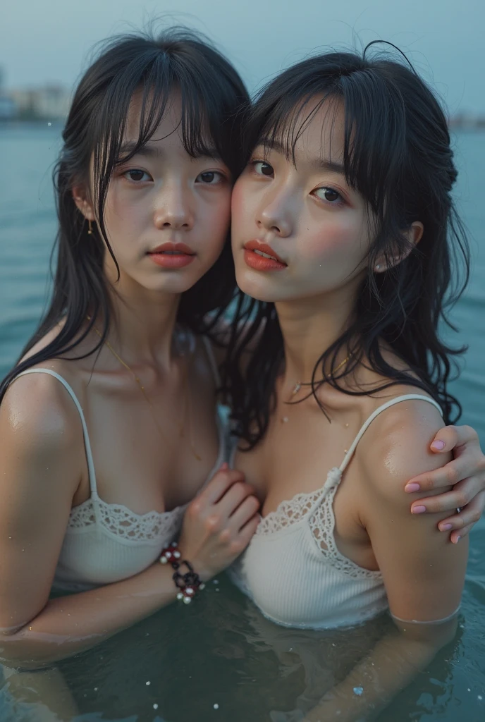 Masterpiece, Best quality, Beautiful and aesthetic, Younger sister, child, Todler, 16 yaers old, Cute, Adorable, The color hair, No clothes, In the playground, The entire chest was exposed