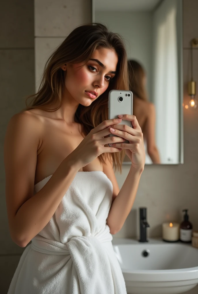 Milf doing nudes with her phone