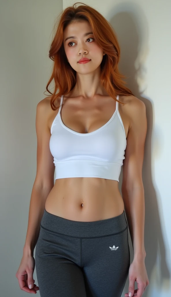 Jessica Chastain, Super hot yoga teacher notices student&#39;s massive erection and offers him a blowjob, naked tits covered in cum, whole body, very detailed skin, freckles, detailed face, Beautiful face, detailed eyes, Beautiful eyes, Perfect eyes, bright skin, pale skin, thin body, Blue eyes, sexual smirk, sexual, Erotic, morning, bottom view, looking Erotically at viewer
