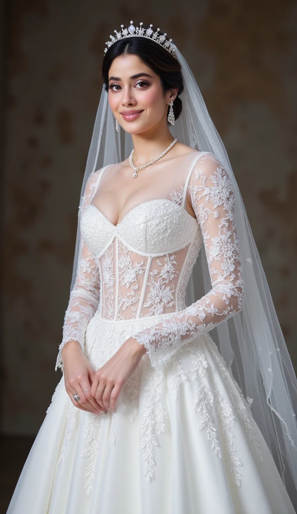 European MILF woman veil, huge breasts, natural breasts, perfect breasts, perfect figure, see through, ((white)1.3 black-widow suit) (wet) (lace) (silk), short curly hair, beautiful face, rain, roof, masterpiece, exquisite details, perfect anatomy, (small waist), (slim fit)