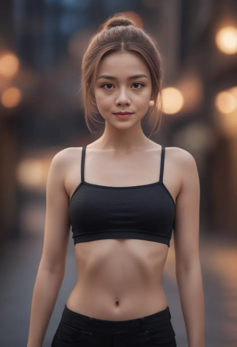 Mature woman in Japan of a beautiful witch in black sports bra walking on a wet street, gothic city streets behind her、Stand in front of a retro bike placed on the wall, rainy streets in the background, standing in a city street, made with photoshop, In the city, edited in photoshop, forest city streets behind her, Cute standing in the rain, posing in an urban street, On a rainy day, in city street、In a sports bra、Thin macho with split abs、Pretty Woman