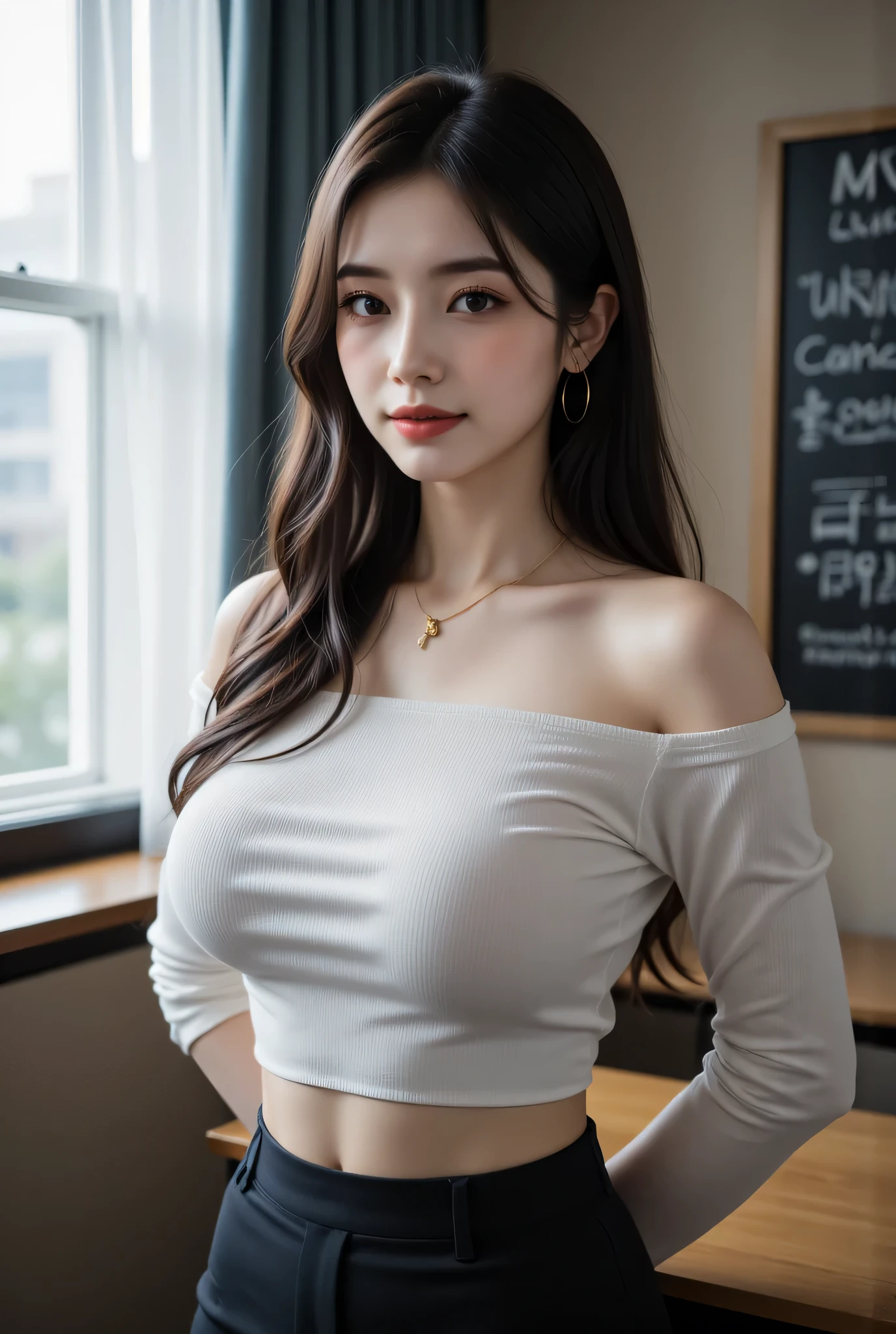 (Picture of a Super Sexy Korean Female Teacher Standing Before the Curtains Swing:1.2)(grins,Extend your smile)(beautiful makeup:1.1)(16k, RAW Photo , Highest Quality, masterpiece: 1.2),( Flat Color Style :1.2) super details, super res, (Genuine, Genuine photos: 1.37), portrait, high resolution RAW color photo, professional photos, very well detailed, 8k Wallpaper, very well detailed CG Unity 8k Wallpaper, very well detailed beautiful lady, very well detailed faces, ((full body)), (Gigantic Breasts:1000000000000000000000000000000000000000000000000000000000000000000000000000000000000000000000000000), beautiful woman highlighting her lower lip, chest accentuated, (very big breasts:10000000000000000000000000000000000000), (extremely large breasts:100000000000000000000000000000000000000000000000000000), (Huge Breats:100000000000000000000000000000), (Ample breast volume:10000000000000000000000000000000000000000000000000000000000000000000000000000000000000000000000000000), (big fake breasts:100000000000000000000000), (J Cup Breasts:1000000000000000000000000000000000000000000000000000000000000000000000000000000), (incredibly big breasts :100000000000000000000000000000000000000000000000000000000000000000), beautiful wife (Sophisticated and elegant off-shoulder knit:1.1),, (mature)(Upscale Private High School Illuminated Classroom:1.1))( Big breast even though she's thin )(full body),(Shaoyang:1.2)(nsfw:1.2),(0:1.2)(beautiful skin:1.1)(Completely), (very big breasts:1000000000000000000000000000000000000000), (big breasted woman:1000000000000000000000000), (huge breasts:10000000000000000000000000000000000000000000000), (Big Breasts:100000000000000000000000000000000000000000000000000000000000000000000000)