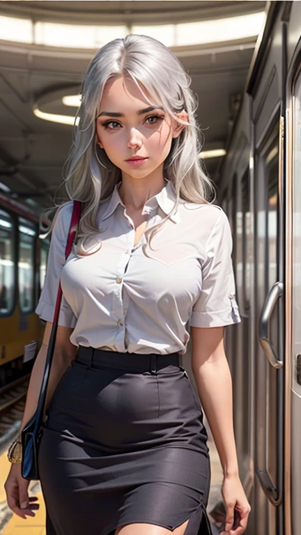 Crowded train old old 90 years bearded Holding and in lap,other men picking her up on their lap,picking up on lap,mini white skirt swinging up, 40k, photography, masterpiece, best quality, dark grey background, sfw, (1girl blue eyes and light pink hair), big ass full breasts until waiting wearing, (mini sexy swinging skirt round: 1.3), (white plunging open shirt: 1.3)