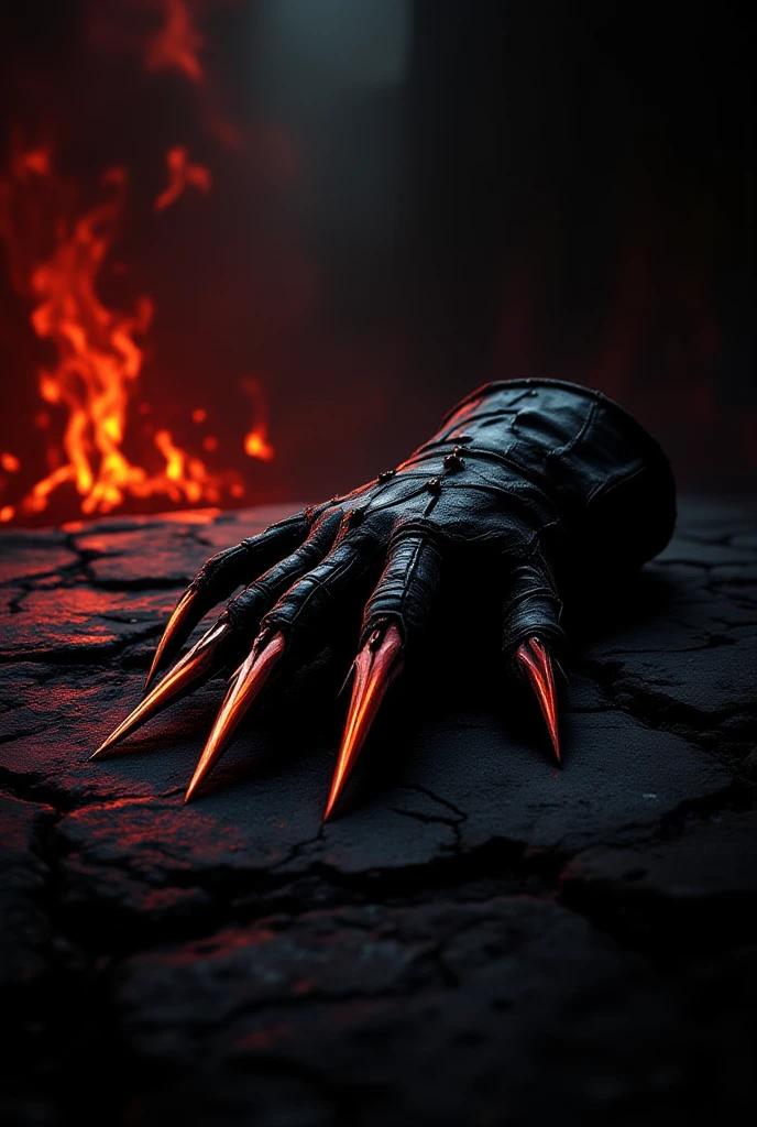 Make a blue and red background with tiger claw marks