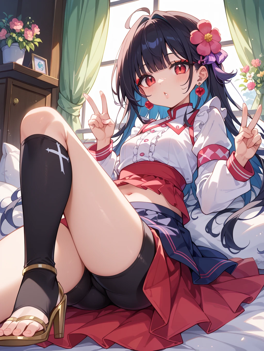 (bestquality), highlydetailed, masterpiece, (cute:0.8), (psychotic:1.2), (yandere:1.5), (black hair:1),(green eyes:1), (dagger:1)