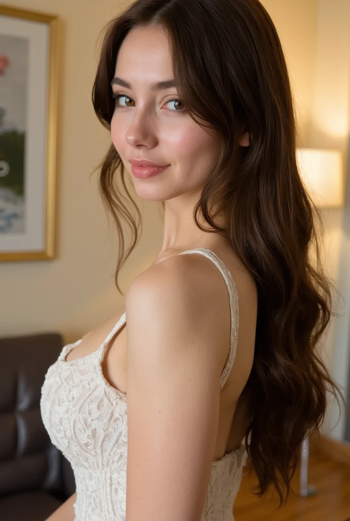 The Lord of the Rings style Arwen Eveningstar Liv Taylor undressing (naked pubic hair ) lingering on all fours over the bed waiting in Rivendell