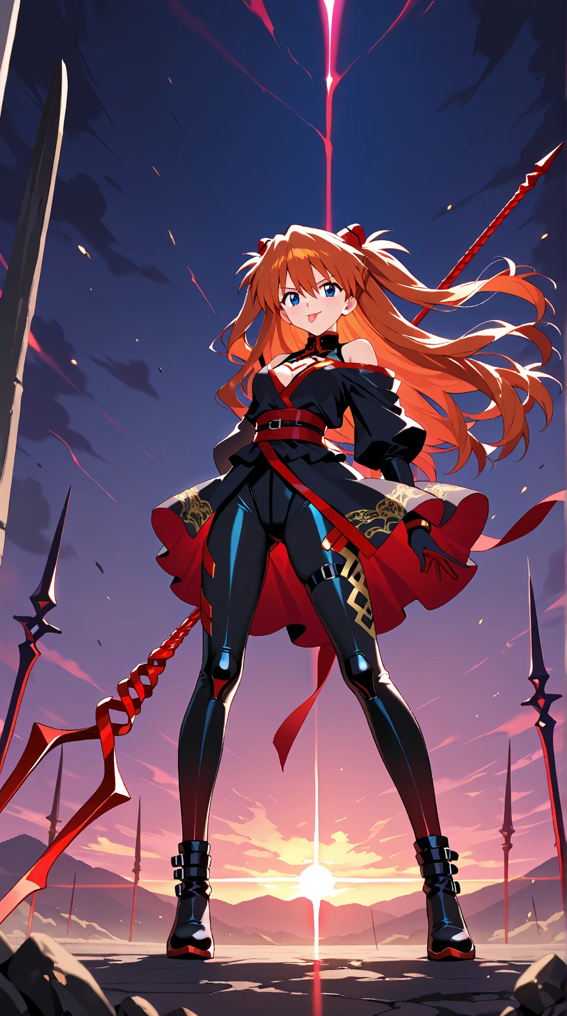 Nami one piece dressed in a red dress with black boots with arms crossed in a sensual pose showing cleavage , seios , mostrando suas pernas , qualidade de imagem ultra hd detalhada com cores vibrantes , pegando fogo de fundo