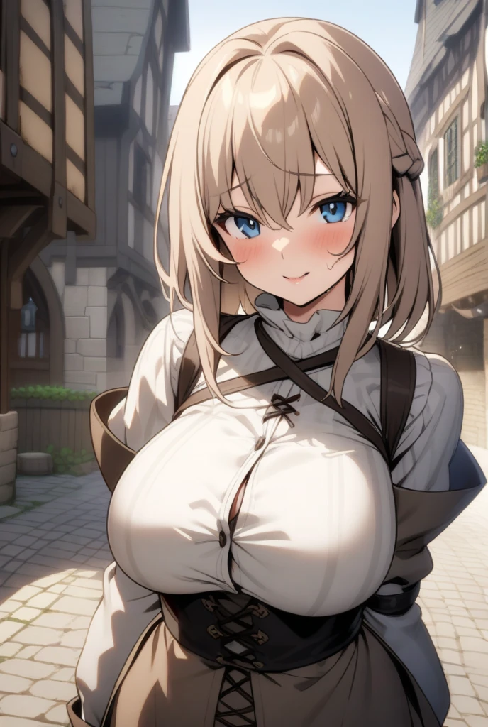 , long penis, 3girls1girls, 1boy, paizuri, pov, , , penis between the breasts, breasts squeezed together, we accidentally falls from the cliff she accidentally gives me a titfuck, comedy hilarious, hilarious reaction, adventure comedy, torn clothes, fantasy comedy, ripped clothes