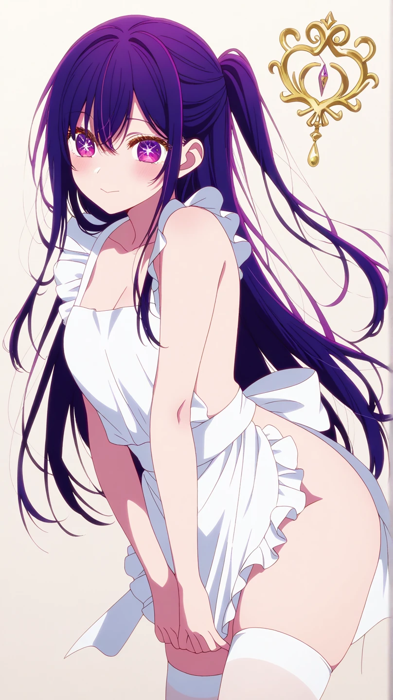 (Perfect body),Best Quality,(8K Portrait),(Official art)、((NSFW))、((Big Big Breasts))、((thick thight))、((big butts))、(Long hair))、(verd s eyes)、 (purple color hair),(Forehead),(Parted bangs)、((Sweat))、(School uniform)、(Sleeveless white shirt)、(Red mini skirt)、(Light blue lace panties)、(((:o)))、(((((embarrassed from)))))、1girl in、((Hands behind the head))、Armpits、(((Panchira)))、(((from behind)))、From below