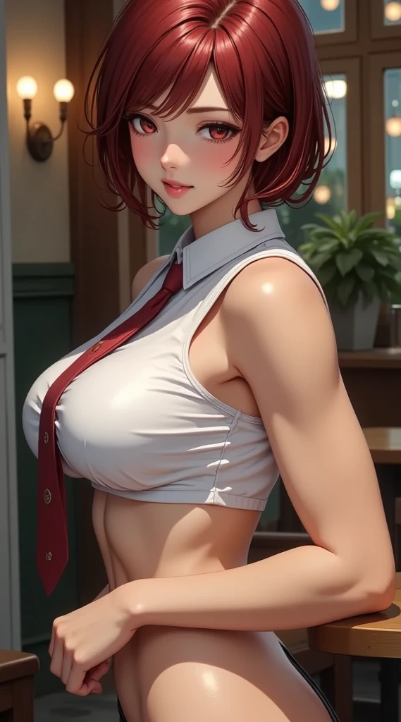 woman 30 years old (Peta Jensen pov), short red hair, red head, Nurse, lewd, tight white clothes, Unbuttoned uniform, Unbuttoned, open to the belly, toned belly, marked, with piercing, nurse uniform without buttons, without bra , not wearing a bra, not wearing a bra, uniform without a skirt, not wearing a skirt, only panties, only in panties, sweaty panties, huge breasts, giant saggy breasts, jumping out of their clothes, bouncing now and then, rounded, wet, sweaty and soft, Oppai, Angela White's big breasts, blushing, freckles on her face, green eyes, lips parted, leaning forward a little, her arms and hands resting on her leg, Close-up, anxious , naughty, lewd, slightly wide hips, wide ass, Hospital Room, Natural Light, side light, realistic texture, cast shadow, shy and embarrassed look, view from below, close-up from below, perfect female anatomy, 4k