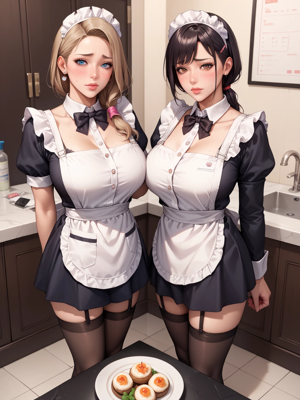 maid,sexy,pants,pistol