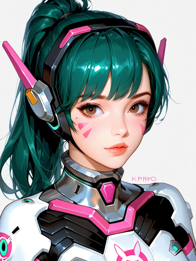 robot with a girl&#39;s appearance, metallic body