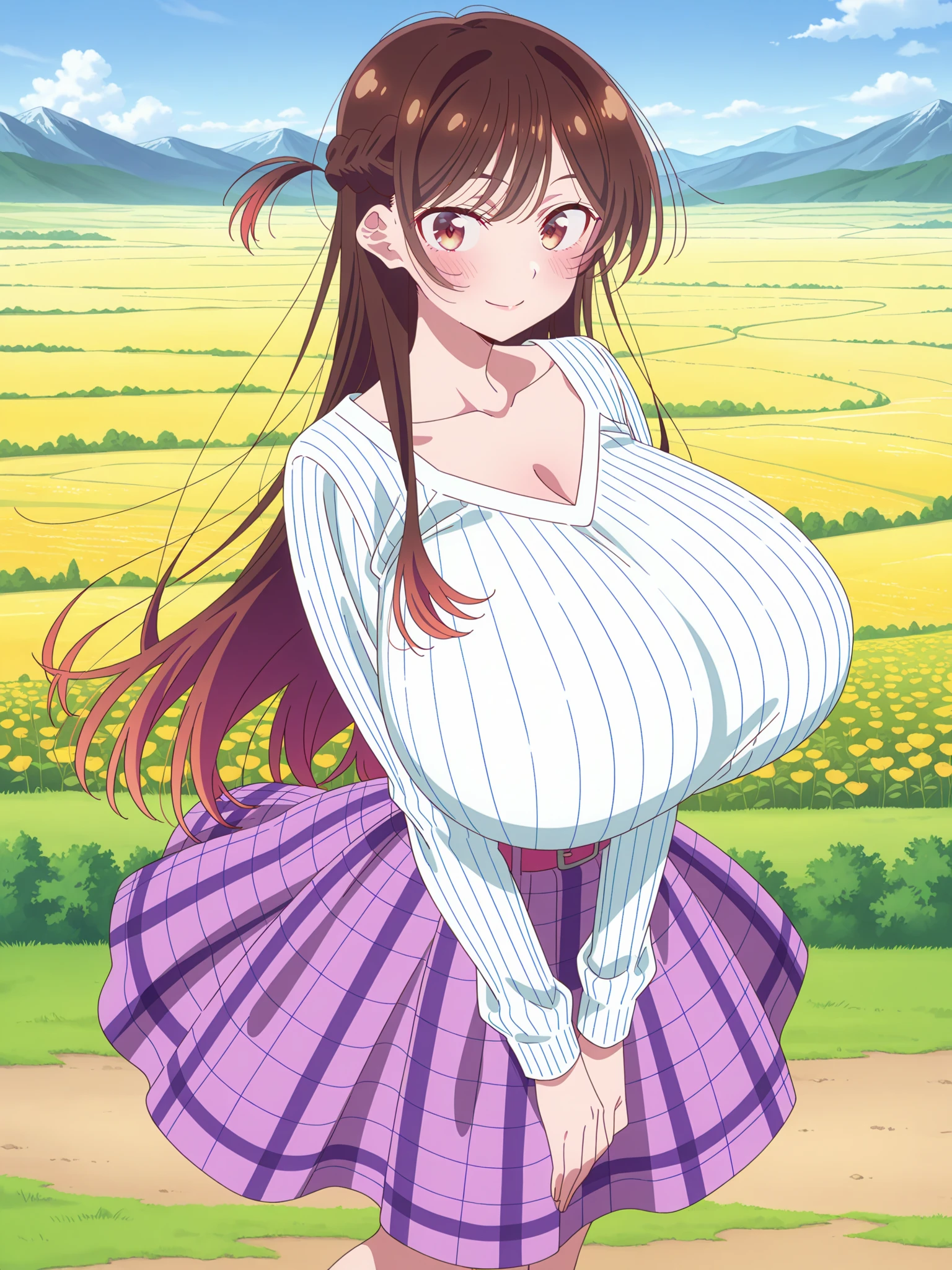 ひまわり🌻と美女、(Super Huge boobs 1.9),jyunji ito,