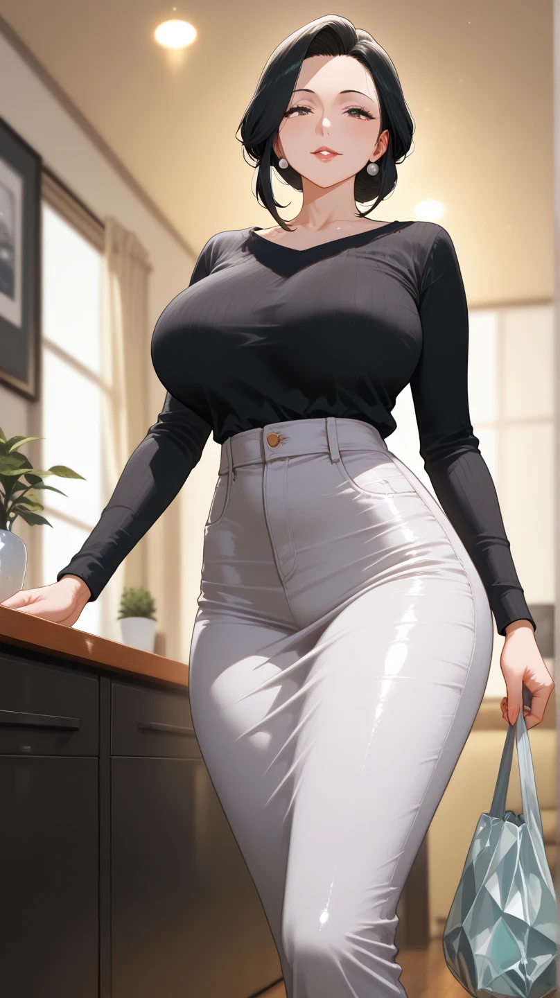 Nobara with wide hips and nice breasts whos seductive and clothed as an school teacher wearing the forbidden pants