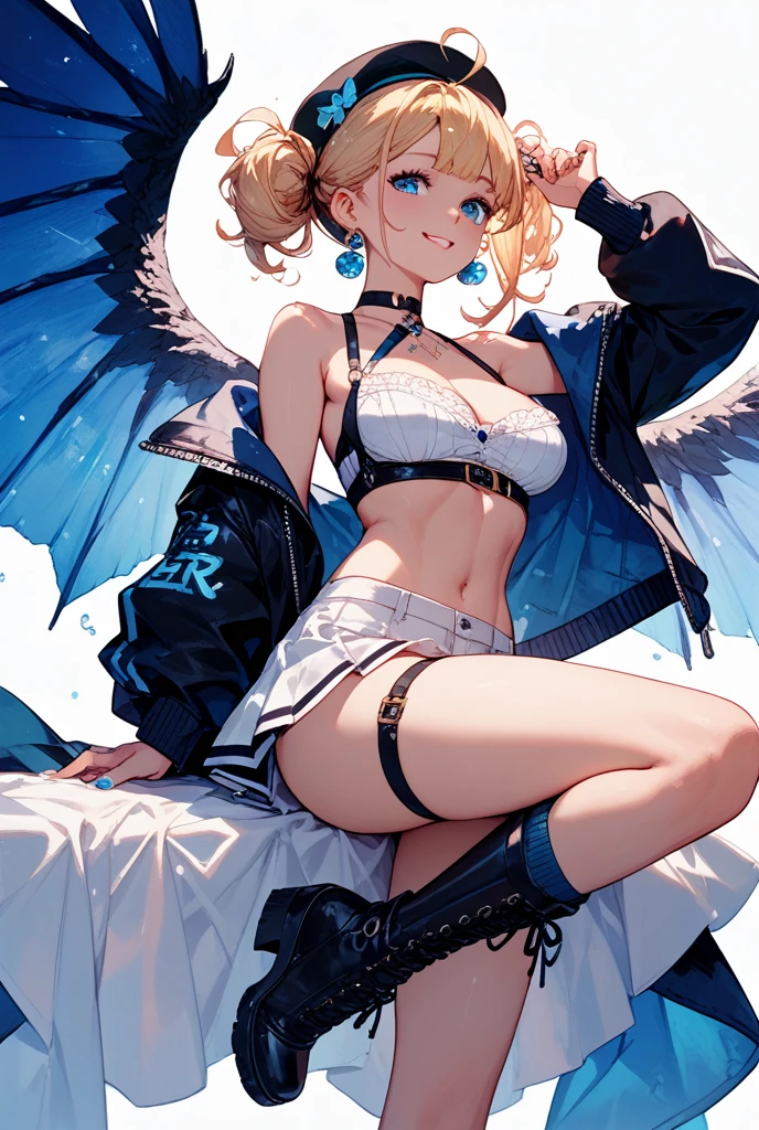 GRANBLUEfantasy,1young_teen_ girl,brown_hair,medium_bob_hair,platina_blond_hair,white_leotard,covered_crotch,thigh-highs,smile,standing,bluesky_landscape_background,slightly_spread_legs,happiness, short_gloves ,solo, r18, navel,relicbuster,short,boots,open_mouth,sitting,knees,blush,shy,piledriver,(crotch:1.3)