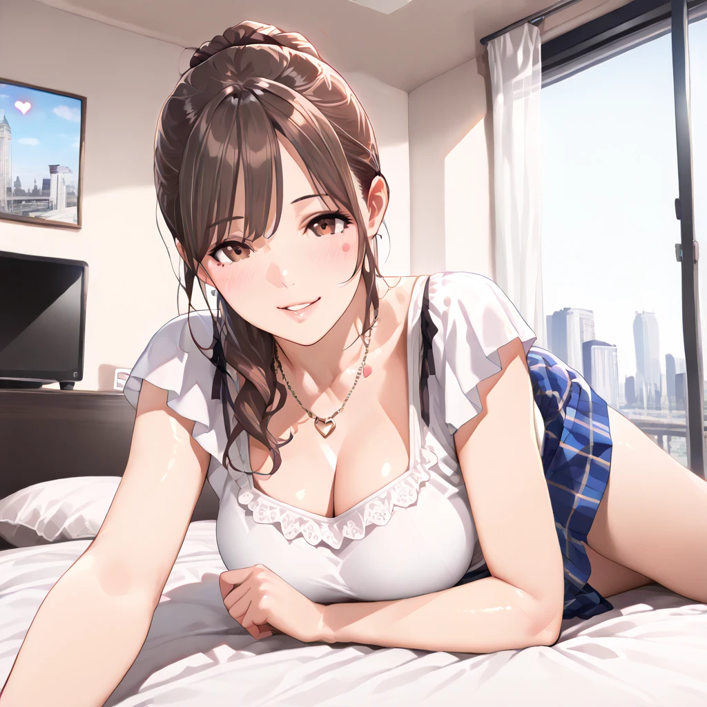 (masterpiece:1.2), High resolution, Super detailed, Highly detailed CG Unity 8K wallpaper, realistic, photo-realistic, RAW photo, beautiful detailed face, white skin, realistic glistening skin, fine cloth texture, detailed hair texture, perfect body, beautiful face, Accurate, anatomically correct, Highly detailed face and skin texture, natural neck length, (beautiful hands), (Fair skin:1.2), thin legs, thin legs,
fine eyes, symmetrical eyes, light brown eyes, double eyelid, thin eyebrows, (glossy lips:1.4), (sexy smile:1.2), mouth open、
medium to large breasts, cleavage,Lower milk is coming out、slender body shape, off shoulder、pleated skirt、Belly button is sticking out、Private High School Uniforms、police、nurse、cleavage emphasis、Thigh emphasis、toned abdominal muscles、
The girl on the left has colorful hair.、The girl on the right has brown hair、cute hairstyle、((asymmetrical bangs:1.2)),
((Two girls are Sitting on the low chair :1.2)), ((From above)), ((looking up at the viewer:1.2)), (full body shot:1.2),
