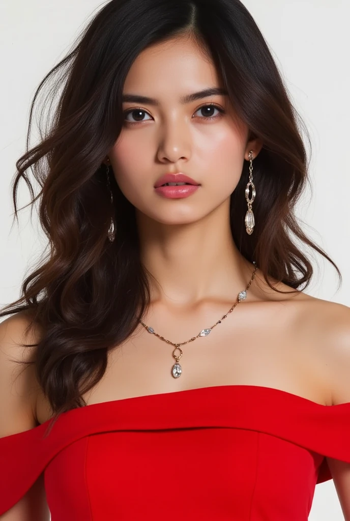 (masterpiece: 1.3), (max resolution: 1.2), (Ultra HDTV: 1.2), cinema light, Ultra HDTV, (Detailed eyes and skin), (detailed facial features), nfsw, 8K resolution, Sharp Focus: 1.2, Perfect Style, Beautiful face, Highly detailed face and skin texture, Detailed eyes, Brown eyes, Double eyelids, Thin eyebrows, Glitter Eyeliner: 1.2, Natural cheeks, Glossy skin, Fair skin: 1.2, shiny necklace and earrings, (Glossy lips: 1.4), BREAK, absurderes,(Wearing a half-opened transparant Chemise:1.3), (Seductive Smile: 1.2), (20 years old, Neat and Clean Girl), (High Ponytail, Wavy Hair, Brown Hair, Diagonally Flowing Bangs), Medium Long Hair, ((Upper body Shot: 1.2)), (Focus on Chest and Face), Medium Large Breasts, indoor suite bedroom