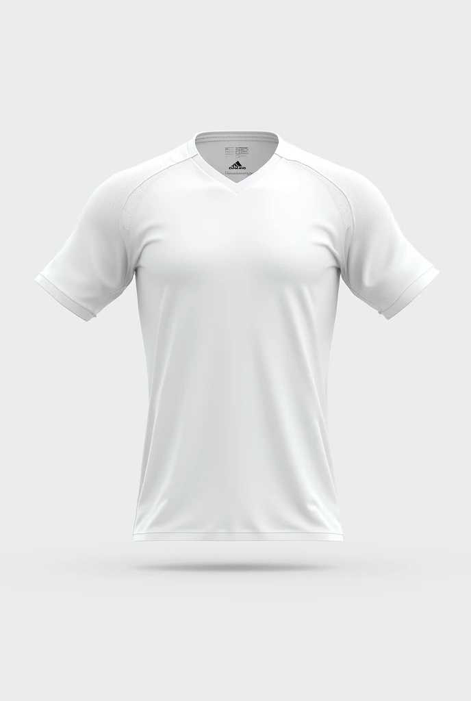 White jersey mock up, fromt and back. With v collar