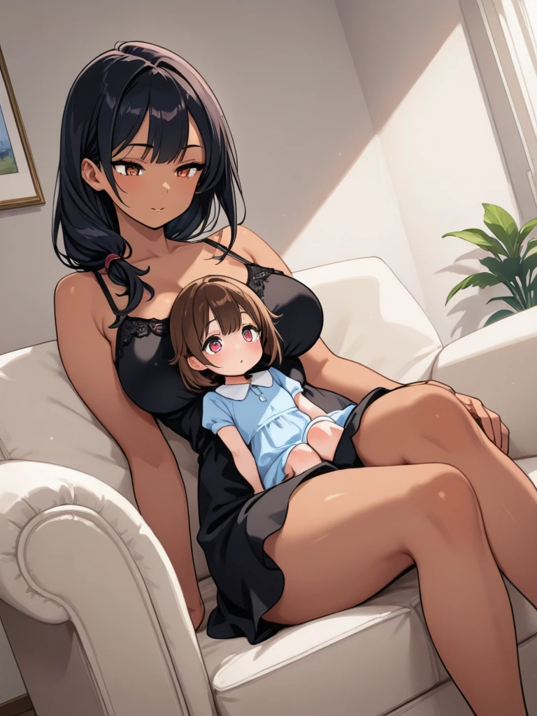 mom with young boy, couple, (Best Quality, 8k, 32k, Masterpiece, UHD:1.3), (Photo of Attractive Japanese Woman with small  nine years old son ), 1 Girl with 1boy, (super huge Boobs squeezing  small son :1.2), (short wavy hair), Abs, Perfect Body, Ultra Detailed Face, Detailed Lips, Fine Eyes, double eyelids, pajamas, on the bed, (seductive), ((aroused:1.5)), ((areolae slip)), mom  seducing and touching young son, mom and son having sex