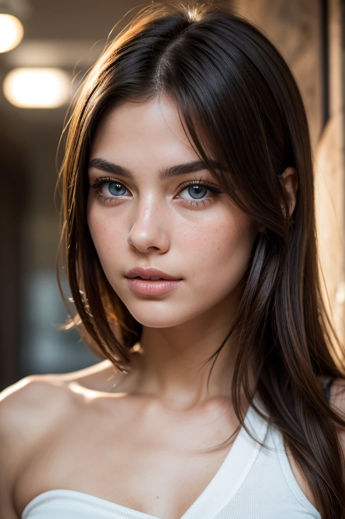 Close-up of a woman in a white dress posing for a photo, Photo of a beautiful woman, soft portrait 8k, Beautiful model girl, Portrait of Sophie Mudd, Beautiful model girl, extremely beautiful face, beautiful detailed body and face, beautiful face, beautiful delicate face, Portrait of a beautiful model, beautiful face portrait, beautiful delicate face, beautiful young model