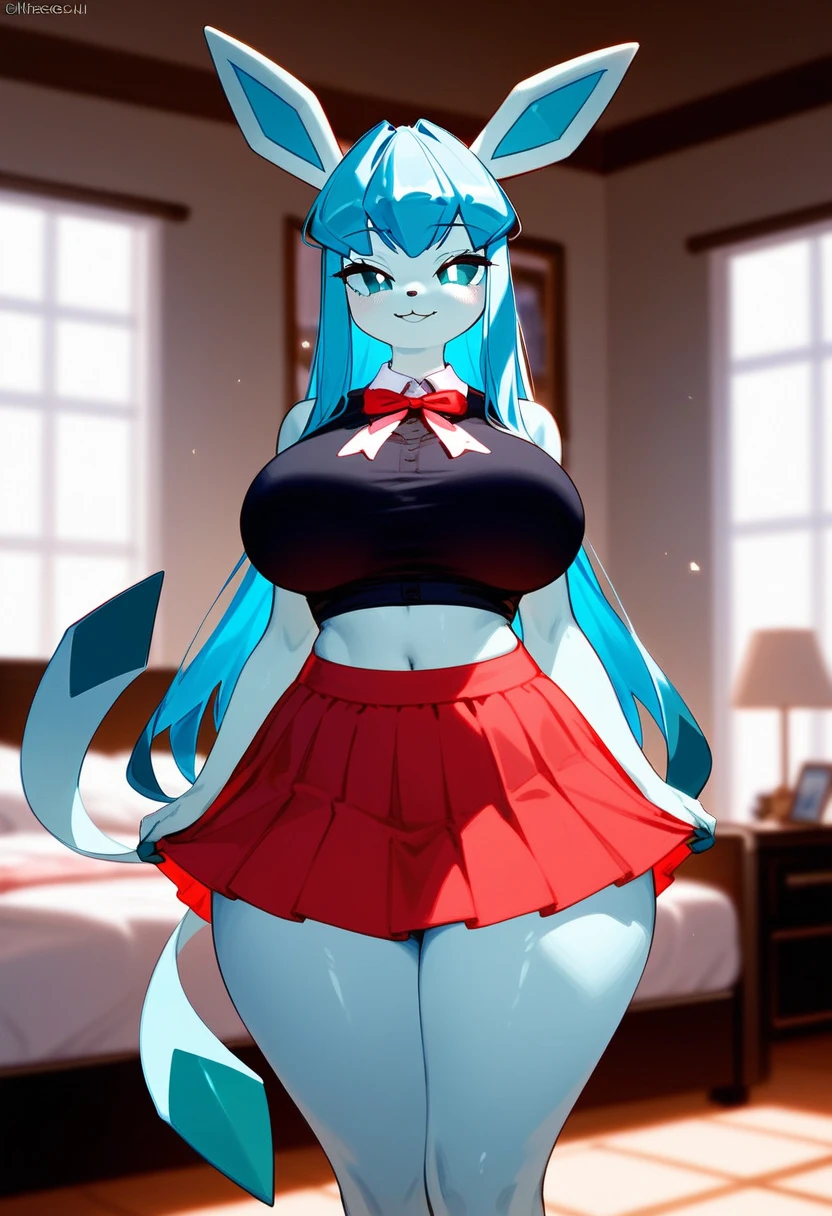 **Apariencia:**
Yumeko is a stunning 16-year-old kitsune with sparkling silver hair that falls in soft waves over her shoulders.. Sus ojos, de un color violeta profundo con destellos dorados, brillan con una chispa misteriosa y cautivadora, emanating a magical and ethereal aura. Sus orejas de zorro, puntiagudas y adornadas con un pelaje blanco sedoso, se erigen con majestuosidad sobre su cabeza, displaying small golden markings that highlight its ancestral lineage. Sus quince colas, densas y esponjosas, They are covered with fur that varies between silver and gold tones at the tips, each decorated with elegant patterns that highlight their unique beauty and unparalleled power.
**Vestimenta:**
Yumeko always wears an exquisite traditional Japanese kimono made of the highest quality silk. The kimono is adorned with intricate floral details, donde flores de cerezo y lirios dorados se entrelazan armoniosamente, destacando su belleza natural. La prenda tiene un fondo de color azul profundo que contrasta con los vivos colores de los bordados. La obi, o faja, It is shiny gold and decorated with stylized leaf and fox motifs., adding a touch of elegance and majesty. Its long, wide sleeves are lined with a delicate satin fabric., y cada movimiento de Yumeko hace que el kimono parezca fluir como el agua.
Completa su atuendo un colgante en forma de zorro que cuelga delicadamente alrededor de su cuello, made of jade and adorned with small gems that reflect light with green and gold sparkles. Este colgante no solo es un accesorio, but also a symbol of their ancestral lineage.