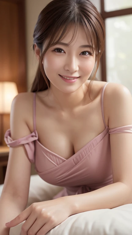 Men's beauty salon interior, Men's beauty salon therapist, ((full body)), ((photo)), ((best qualtiy, 8K, tmasterpiece:1.3)), Focus:1.2, perfect figure beautiful woman:1.4, 1woman, cowboy shot, look at viewer, incredibly absurd, beautiful and cute woman with a photorealistic face, showcasing top-quality craftsmanship, Japanese woman working at a men's beauty salon doing body treatments, 30 years old, straight black hair down to the jaw line, silky and straight hair, fair and clear skin, small face, straight nose, large round brown eyes, long eyelashes, plump cherry-pink lips, well-defined eyebrows, clean-cut face, long neck, beautiful décolleté line, , delicate, slender, beautiful C-cup breasts, pink uniform for therapists at the men's beauty salon, gold necklace, gold bracelet, pretty older woman, beautiful, neat, soothing, devilish type, calm demeanor, soft-spoken, curious, likes alcohol, likes to try new things, mature, September