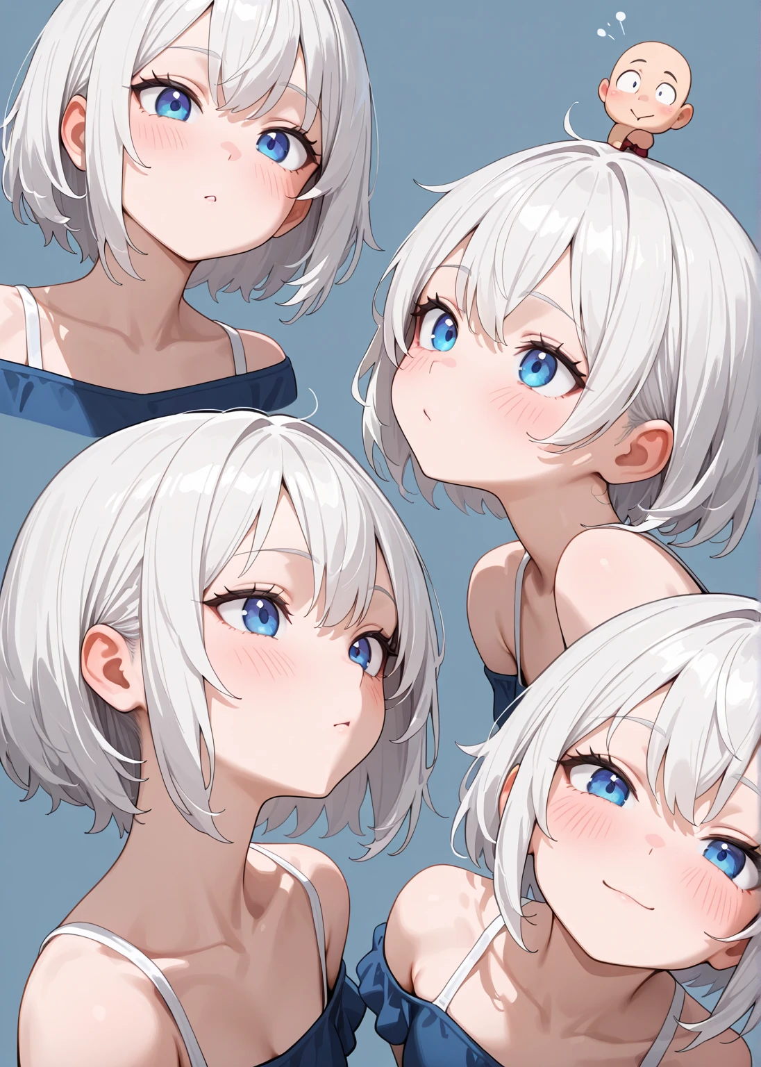 (((high resolution))),(original painting),(((short hair))),((silvery hair)),(oblique bangs),Air bangs,((((Wave head))),Glossy hair,(Extremely depicted hair),White dull hair,Hair details,Gorgeous eyes,(Fluffy hair),((Blue eyes)),((Imperial sister)),(Pupil))),Pupil highlight,(Gradient hair)),
(((detailed pupil portrayal)), fair skin, (beautiful girl), two-dimensional, anime, (celluloid style), a girl, (correct proportions), ((black lace underwear)), ((extremely portrayed facial features)), extremely portrayed hair, (extremely portrayed clothes), ((extremely portrayed hands)), (ultra-thin clothes), ((shy)), depicted delicate hands, correct hands,
(((High Quality)))), (((Masterpiece))) ((Best Quality)), Ultra Detailed)), (Illustration Super Fine), Rich Detail, Super Detail, Detail Depiction, Detailed Rendering, Beautiful Colors, (Perfect Figure), Interior Background, (Highlights), (Ultra HD Quality), (Background Detailing), (Correct Hand Characterization), (Eye Highlight), (Gradient Pupil Color), ((Cute)), (Charming Smile),