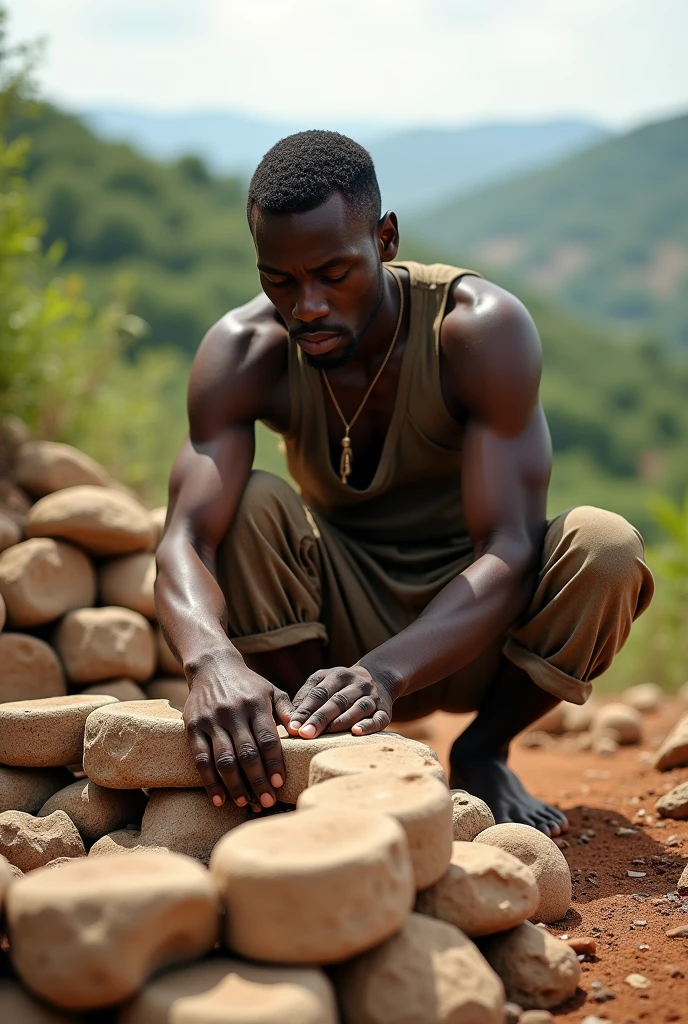 An African boy working in the minee