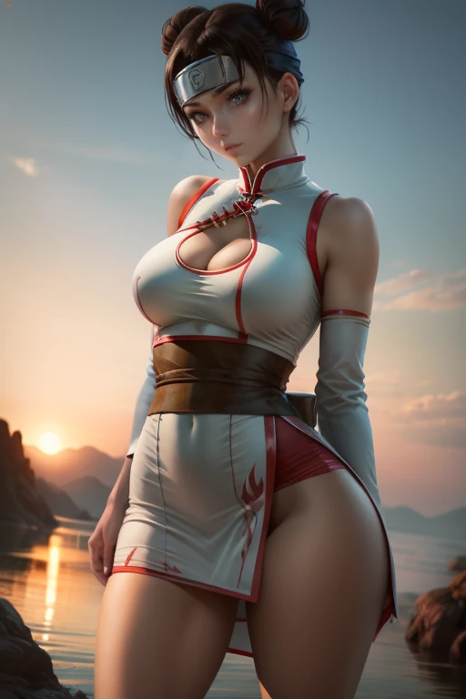 (nsfw:1.5), (obra-prima, Realista:1.5), (vestida de kimono vermelho, sem mangas gola alta:1.5), (pernas abertas:1.5), (ninja sedutor:1.5), (emblema da Vila da Folha Escondida:1.5), (room illuminated by the sunset:1.2), (Atmosfera de Esmaecida:1.1), (sombras sutis:1.2), (Mysterious allure:1.1), (red eyewear:1.5), (olhos Sharingan:1.5), (olhar intenso:1.4), (pose sensual:1.4), (bandana headband:1.5), (brisa sussurrante:1.1), (feminilidade empoderadora:1.3), (Sublime confidence:1.3) Cinematic details, hiperdetalhados, insanos, Lindamente colorido, Motor irreal, DOF, Super-Resolution, Megapixel, cinematographic lightning, antialiasing, FKAA, TXAA, RTX, SSAO, Post processing, post - production, Mapeamento de tons, .cgi, VFX, SFX, Insanamente detalhado e intrincado, Hiper perfeccionista, hyper realistic, volumático, fotorrealista, ultra fotorreal |, ultra-detalhado, detalhes intrincados, 8k, super detalhado, Colorido, Volumetric lightning, HDR, Realistic, Motor irreal, 16k, foco nítido, octan render