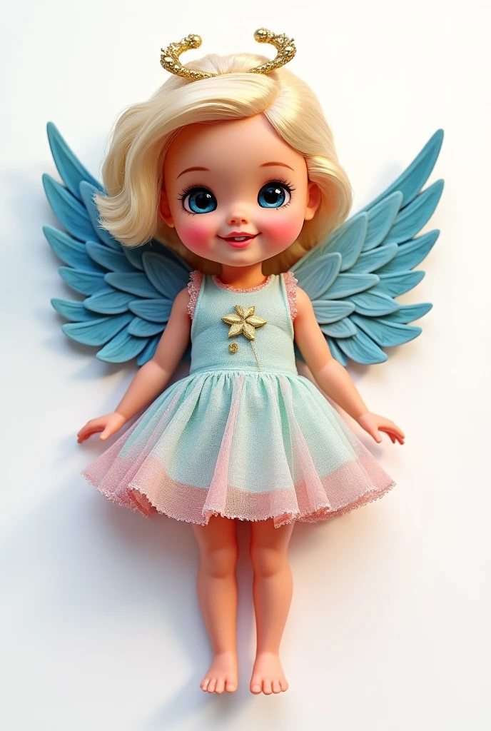 a 5-year-old blonde girl with light blue eyes in a pink dress with a pacifier she is wearing pink combat boots
