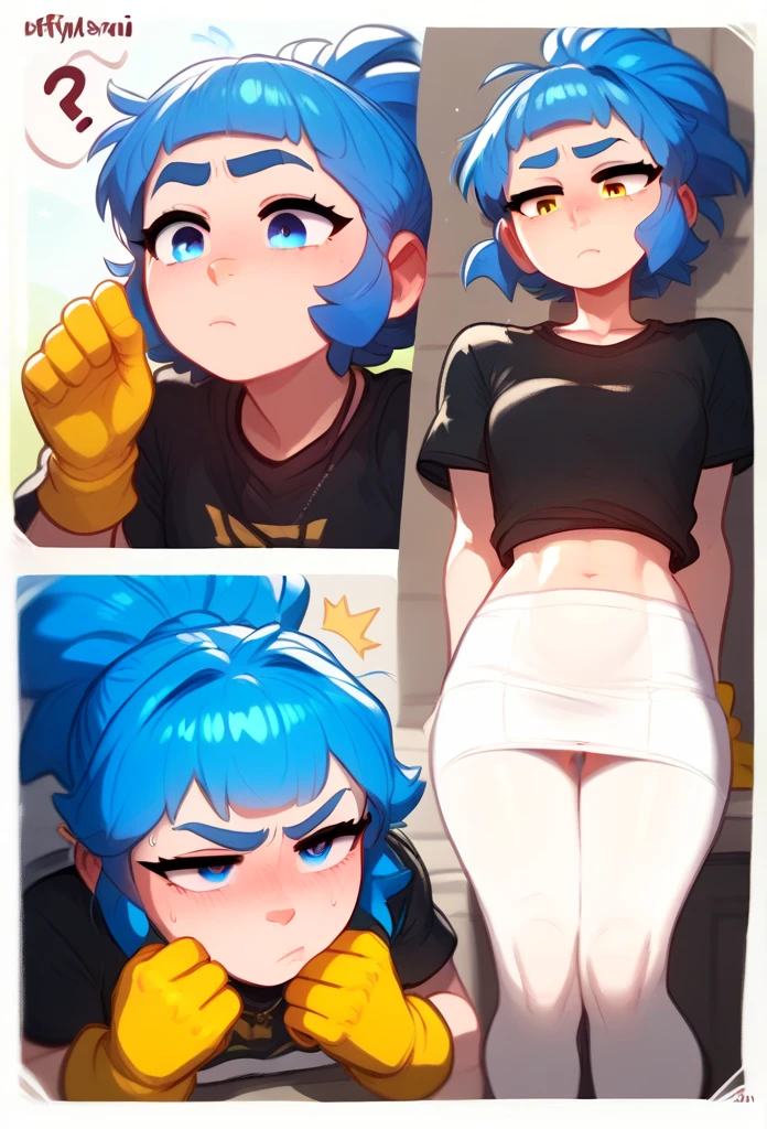 1guy, blue pigtails, self harm, blood ,scars on thighs,, short hair, tired, exhausted eyes, purple eyebags, furrow eyebrow, european, nice thighs, horror and moody lighting, pouting, small , low muscle mass, chubby, cute pouting, furrow eyebrows, dolly eyes, blush