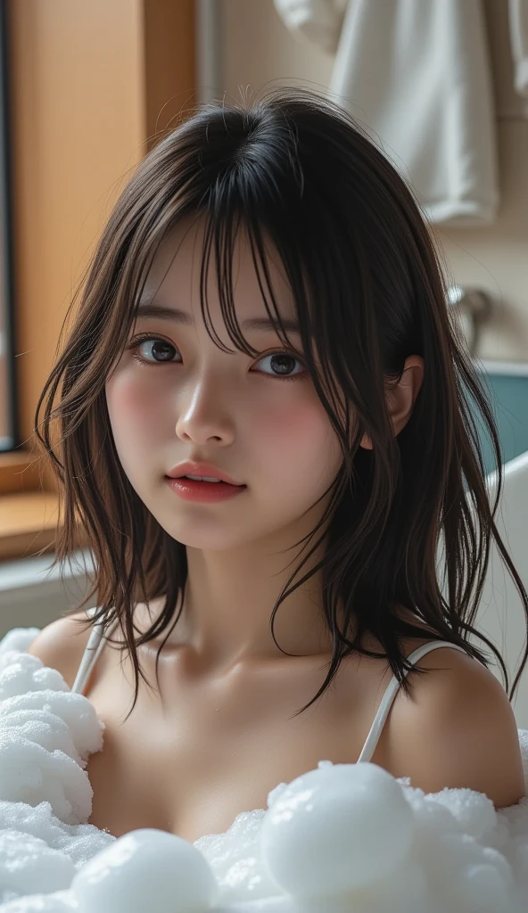 dressed, (photo realistic:1.4), (hyper realistic:1.4), (realistic:1.3),
(smoother lighting:1.05), (increase cinematic lighting quality:0.9), 32K,
1girl,20yo girl, realistic lighting, backlighting, light on face, ray trace, (brightening light:1.2), (Increase quality:1.4),
(best quality real texture skin:1.4), finely detailed eyes, finely detailed face, finely quality eyes,
(tired and sleepy and satisfied:0.0), face closeup, t-shirts,
(Increase body line mood:1.1), (Increase skin texture beauty:1.1)