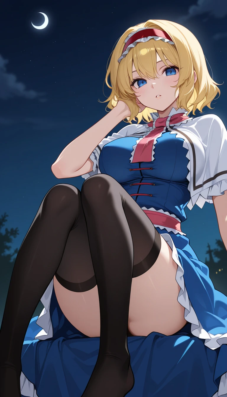 (One girl)、((short hair))、((Blonde))、(Sato Air)、((boyish))、((Big super breasts))、Chubby、beautiful girl、(Big thighs)、Green Eyes、Princess Knight White Pantyhose、White sleeveless、Black Vest、((hairs between eyes))、(long gloves)、smile、((see-through))