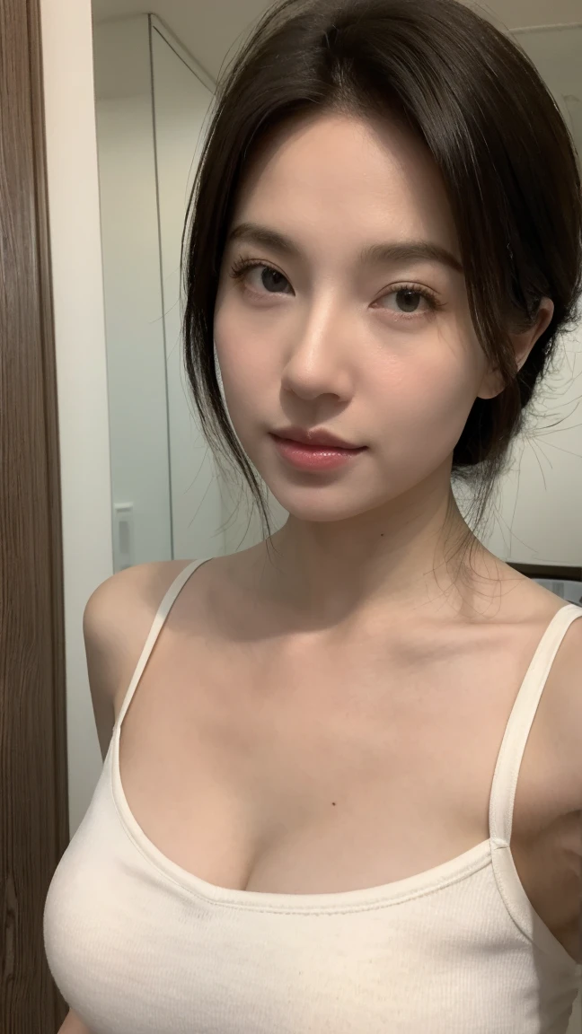 1 woman, Beautiful with a slender stomach: 1.3, (ponytail, big: 1.2), Extraordinarily detailed face, Detailed eyes, Double eyelids , เต้านมbig , Show off your nipples.