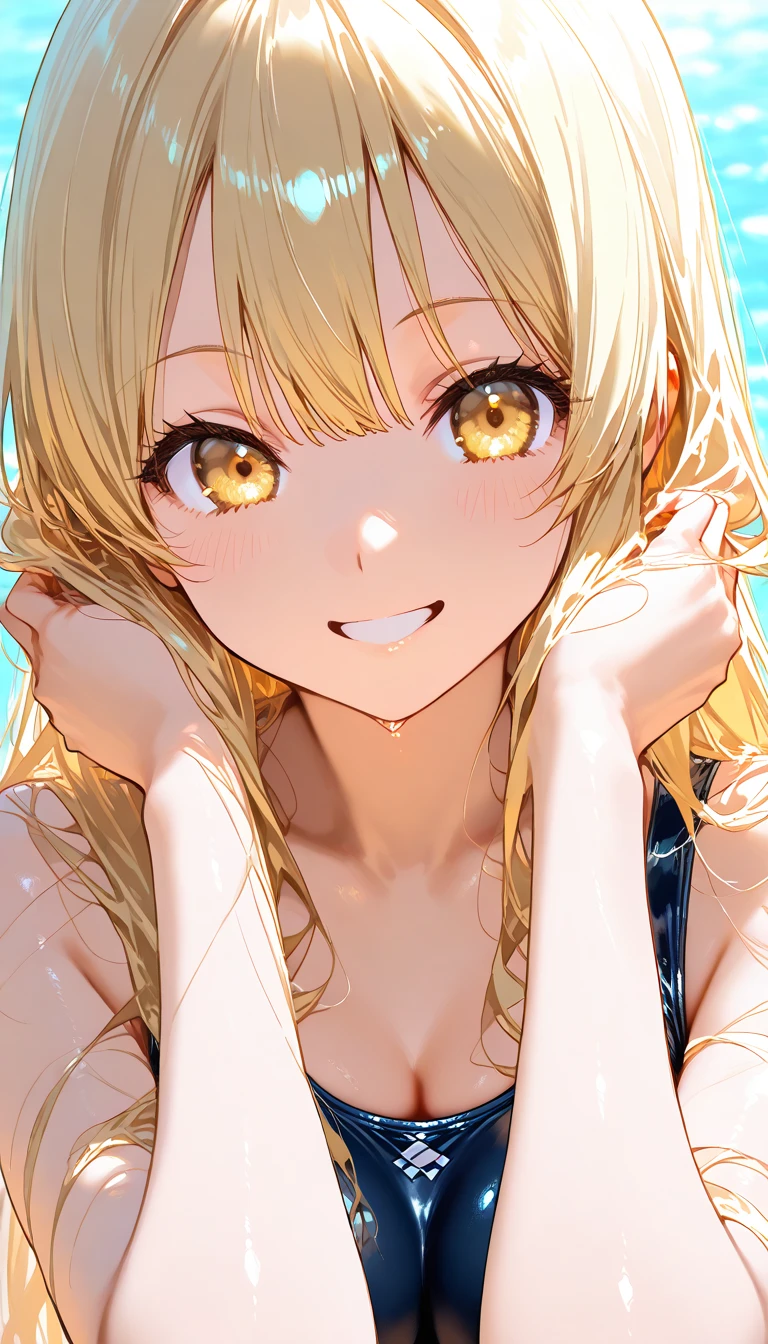 nsfw,masterpiece、highest quality、High resolution、high quality images、8K, 1 female、skin luster、skin texture、Expression of fine eyes、(Shiny bright golden hair:1.8),Girl with long braided hair, realism, Detailed manga style, manga art style, perfect line drawing, beautiful line drawing, digital manga art girl, (beautiful golden eyes:1.5), Clear, beautiful eyes、plump lips, Detailed gorgeous face, (cute smile), charm, Front view, (perfectly detailed face), (fine hands) 、photorealistic images, Depth of written boundary, Princess hairstyle, Princess、Corolla on the head , face forward , night sky , night view ,beautiful starry sky , romanticism、(Princess' gorgeous golden dress:1.5)、(medium breasts:1.5)、smile、blush、princess tiara、Fluffy blonde、Gorgeous blue sparkling earrings、Gorgeous gold bracelet、Gorgeous gold anklets、(Gorgeous gold thin nipple rings:1.3)、Palace balcony、Nadia: The Secret of Blue Water Necklace、(oblong face:1.5)、(Sparkling Glitter:1.2)、Cover your forehead with bangs、Bangs between the eyes、(full body:1.6)、(standing:1.3)、(portrait:1.0)、The chest is also visible