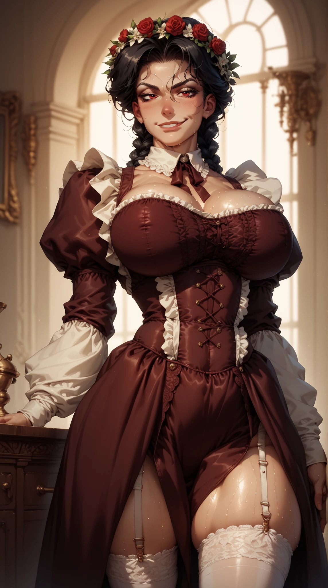 Irish woman, milf, mature, curly hair,black hair, high cheekbones, glossy lipstick, pouting, pouting lips, white pale skin, tall, curvaceous, small waist, big hips, hip dips, large breasts, big breasts, sagging breasts, looking at viewer, Best quality, 8k, Masterpiece, realistic, photorealistic, (gigantic breasts:1.2),wearing beautiful embroidery and jeweled ruffled gorgeous princess ballgown with voluminous full length hoop skirt,
princess in a beautiful embroidery and jeweled rococo princess ballgown with voluminous full length hoop skirt,super detailed gorgeous princess ballgown with voluminous full length hoop skirt,jeweled Gorgeous rococo princess ballgown with long train,jeweled Gorgeous rococo princess ballgown with long train,gorgeous rococo princess ballgown with beautiful embroidery and jeweled, detailed eyes, brown eyes, lime dress