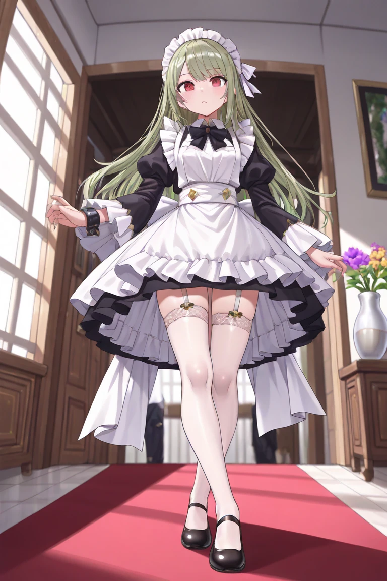 (work of art, best qualityer:1.2), freeze, blackw_pantyhose, chapel, Leprechaun, Unripe_eyeballs, gris_body hair, containment, containment_employees, gazing_phi_viewer, magician_employees, pantyhose, pointy_ears, chemise, Simpler_fund, overskirt, employees, striped_badass clothing, striped_chemise, twintails, offwhite_fund, offwhite_chapel, offwhite_overskirt