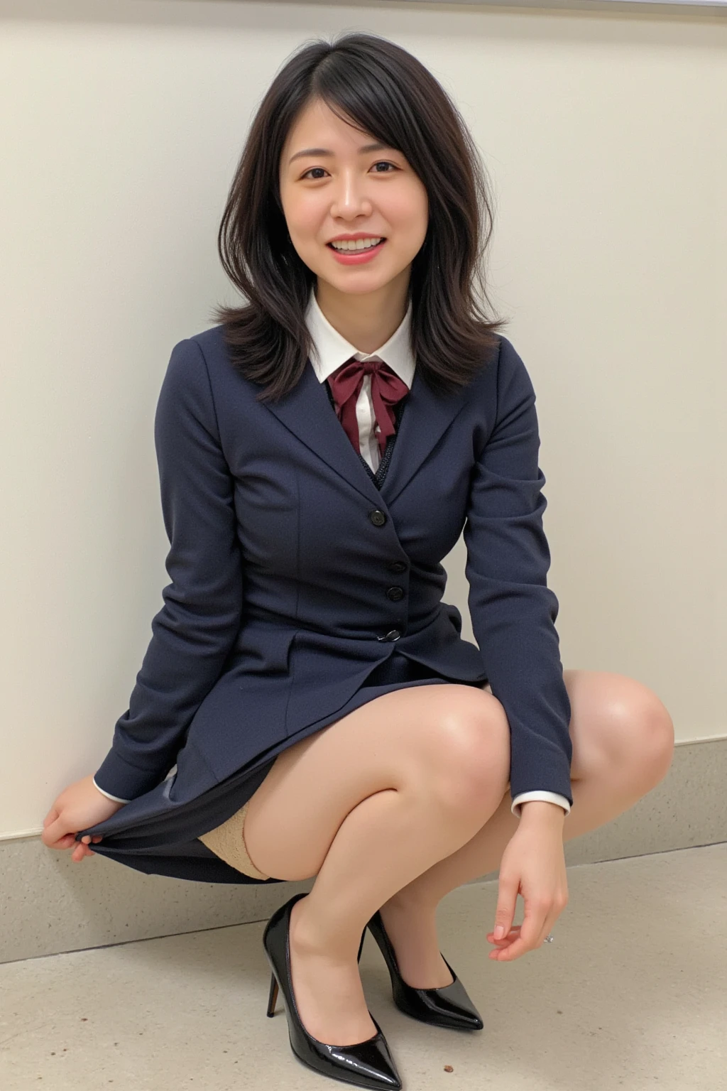 LAHO Beauty. Very sexy, Office lady with strong sexual desires. 35year-old office lady, M-shaped pose with legs spread. SEXしたそうな顔、指をしゃぶるポーズ、The beauty of a suit, A cool beauty with big breasts that make her undershirt bulge, career woman, Japanese
Beauty. The button on my chest is about to come off, ulzzang-6500-1.1, (RAW Photos:1.2).
(Photorealistic), (Genuine:1.4), (Peace Fly). A calm-looking woman wearing a checked vest.
Large Bust Body Type. Mini skirt with exposed thighs. The legs are plump. (Ultra-realistic black Nike logo socks:Panty visible pose, There are stains on the panties:1.2). Japanese Goddess, Wearing black high heels, Sexy gaze with black socks. ((Full Body Shot:1.16)). Highlighted with knee-length socks featuring the Nike logo. Nike logo on socks. Wearing black high heels and always have one Nike logo visible on the socks.
Two perfect pairs of feet that smell bad, Beautiful hands and feet, Changing clothes in the locker room, Ultra-realistic skin texture, Shiny skin.
Holding the black socks and trying to make him smell them