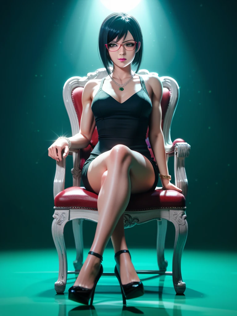 Red cheongsam，A woman sits in a chair,Red clothes， wearing red cheongsam, Silk fabric,Wang Aida&#39;Elegant pattern best quality, 4K, 8K, A high resolution, tmasterpiece:1.2), Flowing skirt, high-heels, ultra - detailed, (actual, realistically, realistically:1.37), Ida.wang, art style embryo, (actual: 1.2), (EndlessReality), (tmasterpiece: 1.2), (Best quality), (ultra - detailed), (8K, 4K, iintricate), wear lingerie, Wear it on your hand.
