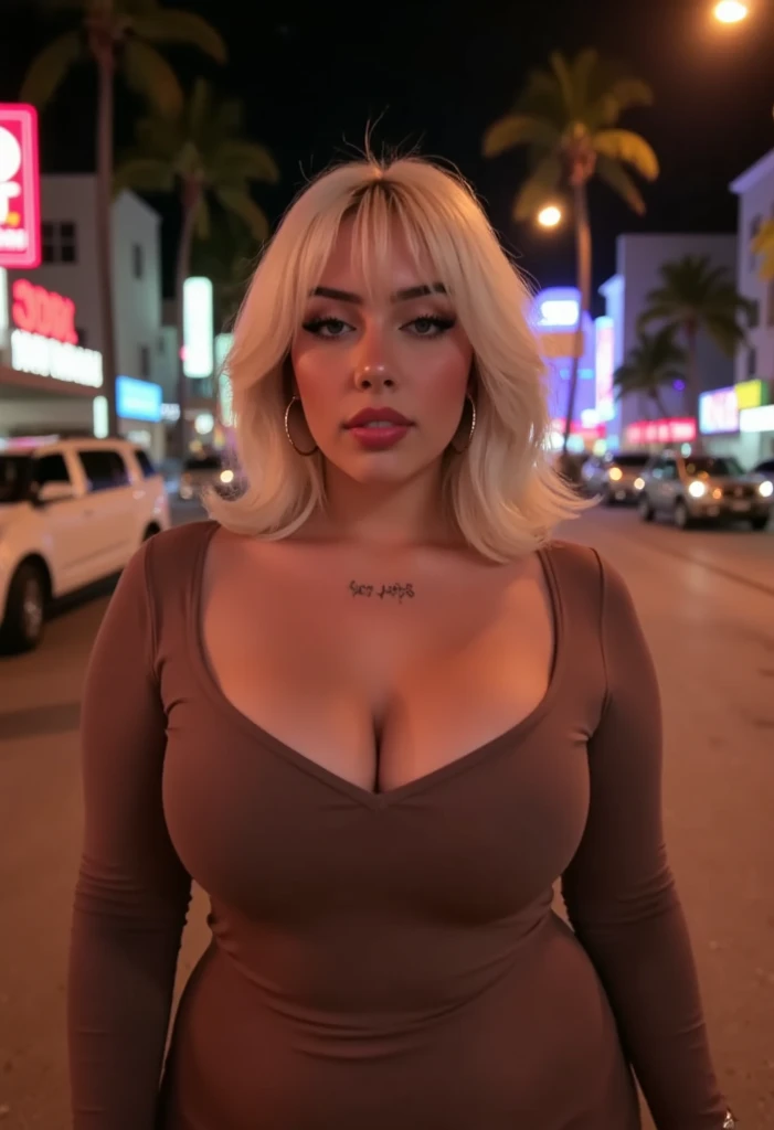 a man is looking at the naked white housewife, doggystyle, aged 55yo, amature, chubby cheeks, (standing on all fours), (legs wide apart),
(torpedo huge heavy breasts:1.1), (hairy pubic:1.1), (pubic hair), (wide hips), high heels,
full lips, blond, powerful neck, tired, elongated face, high forehead, beautiful eyes, big blue eyes, expressive eyes,
open mouth, a crowd of men in background, blur photo,
tanlines, pale_skin, absurdres, thick_thighs, full_shot