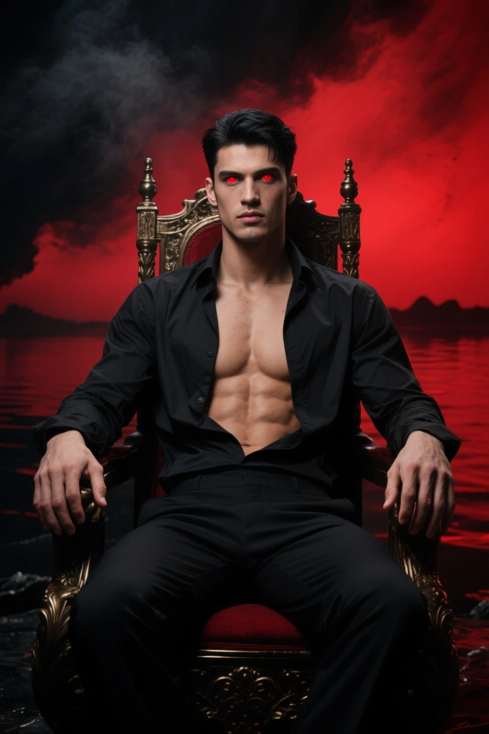 Strahd Von Zarovich with no shirt on
