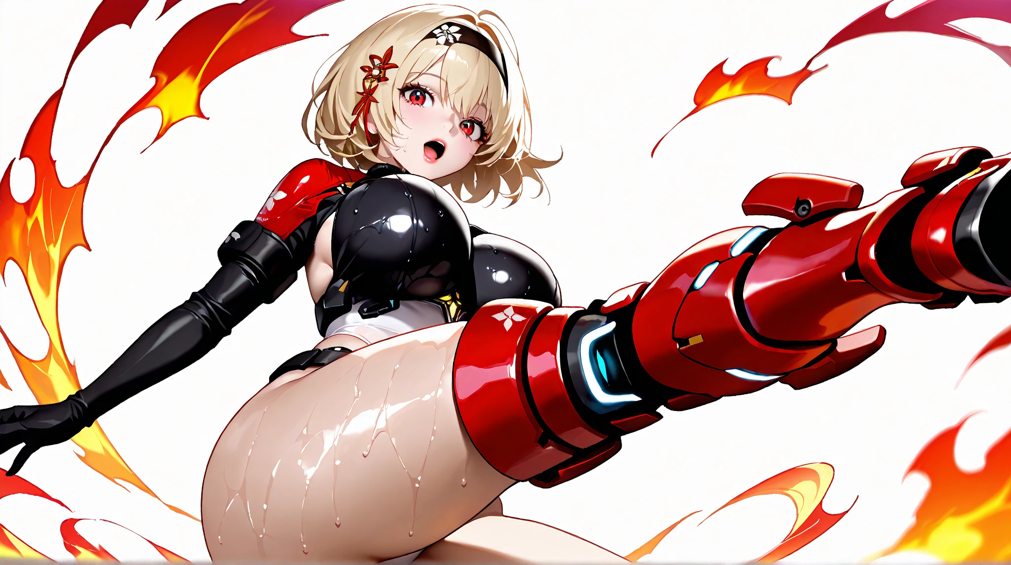 (masterpiece:1.2,Highest quality,Highest quality,High resolution,Very detailed),8k,1 female,Mature female heroine,((Female Kamen Rider)),(dynamic fighting pose:1.5),(Dynamic hair movement:1.2),(short hair),(Kamen Rider Helmet:1.5),(Shiny Kamen Rider Suit:1.3),(Glowing Skin,Big eyes,Droopy eyes,Long eyelashes,Beautiful thighs,Beautiful Hair,Beautiful Face,Beautiful Eyes,Beautiful body,Beautiful breasts,Beautiful feet,Beautiful fingers,Voluptuous,Big Breasts,Thick thighs),((hands)),((Rider Kick:1.5)),(Serious),(The background is a flashy special move effect)),((KuugaUltimater))