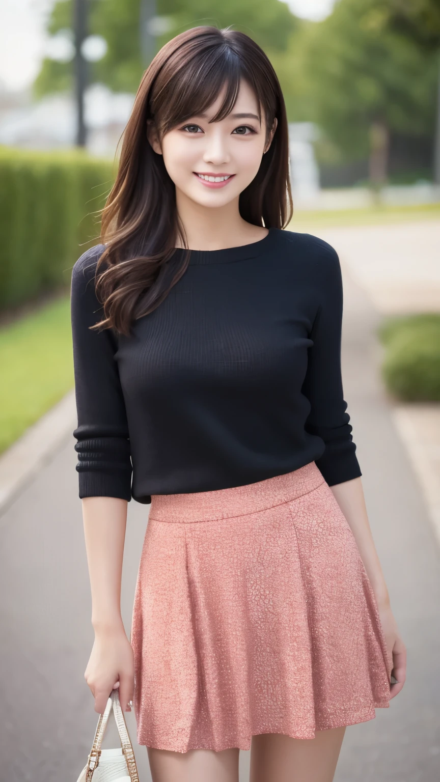 Highest resolution, 4K, Masterpiece: 1.3), A Japanese milf, photo of one lady,
, fine eyes, Slender figure, Realistic teeth, double eyelids, smile, full body, best quality, detailed, beauty, mini skirt