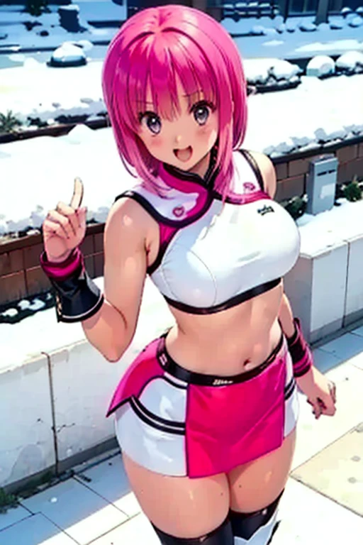 1woman, fit-muscled body, bright yellow eyes,dark blue hair , blue eyes, With round lenses, The audience watched carefully, (s face: 1.2), Perfect female figure, ((standing)), ((neon pink Tight crop top leather suit)), ((shy and looking at viewer)), (Perfect thick white eyebrows), nipple bump
BREAK bare shoulders,
BREAK looking at viewer,
BREAK outdoors, gotham city,
BREAK (masterpiece:1.2), best quality, high resolution, unity 8k wallpaper, (illustration:0.8), (beautiful detailed eyes:1.6), extremely detailed face, perfect lighting, extremely detailed CG, (perfect hands, perfect anatomy),