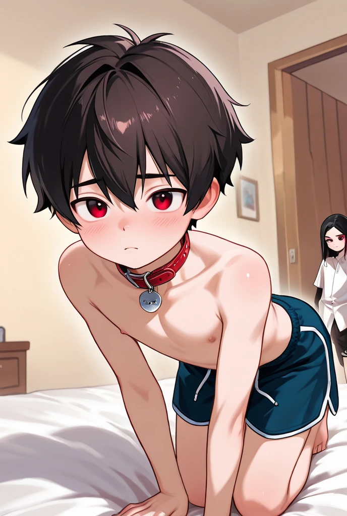 Young nude on bed