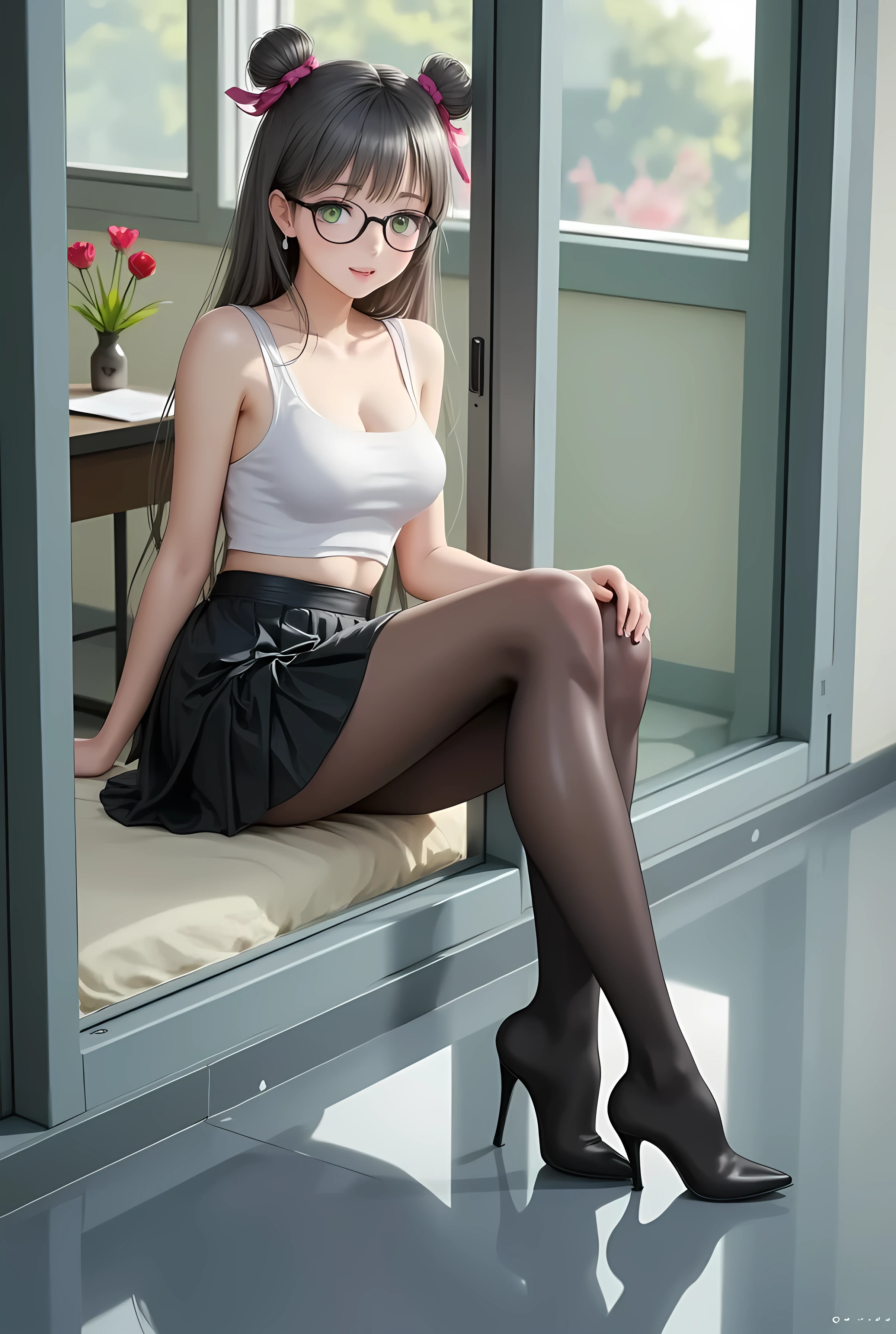 (full body:1.5),(1girl:1.3),(view the viewer:1.4),(anatomy correct:1.3),(Sitting in the hot spring:1.2),(He wears large glasses and holds a book in his hand:1.15),(shy:1.15 see through pussy),(completely naked:1.2),(orange Pantyhose:1.3),( high heels leather shoes with bows for female students:1.1),(Accurate and perfect face:1.3),hyper HD, Ray traching, reflective light, structurally correct, Award-Awarded, high detail, lighten shade contrast, Face lighting ,cinematic lighting, masterpiece, super detailing, high quality, high detail, best quality, 16k,High contrast,